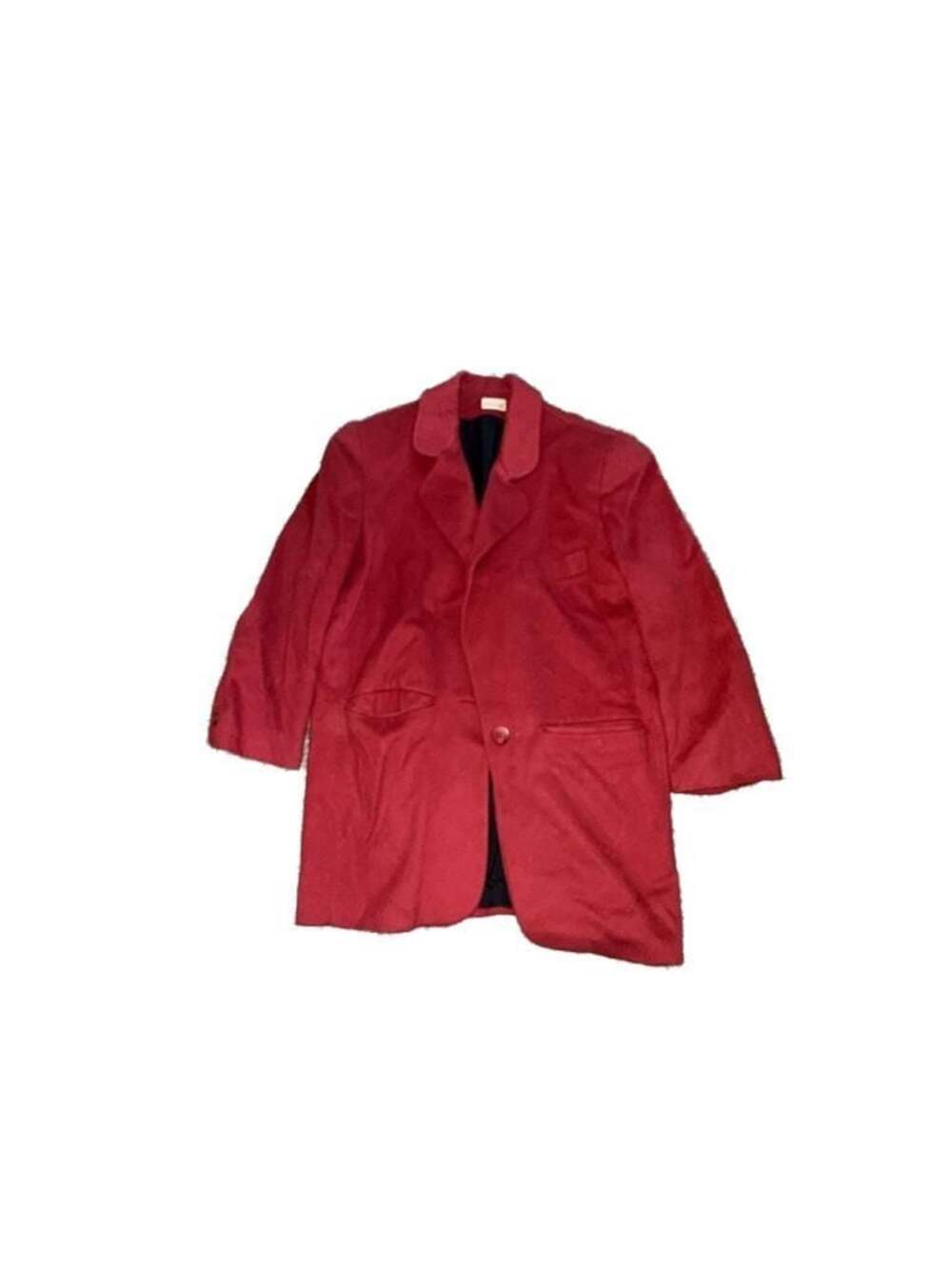 Moda International Red Wool Blend Single Button Blazer Coat